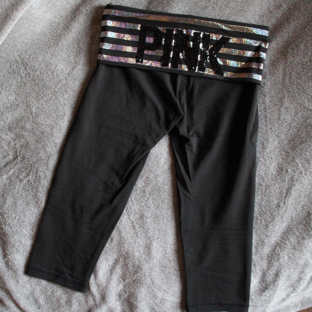 Sequin PINK Foldover Leggings